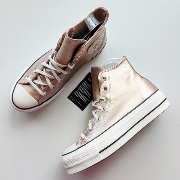 Converse CTAS Lift Hi Particle Beige/White/Black - Picture 3 of 9